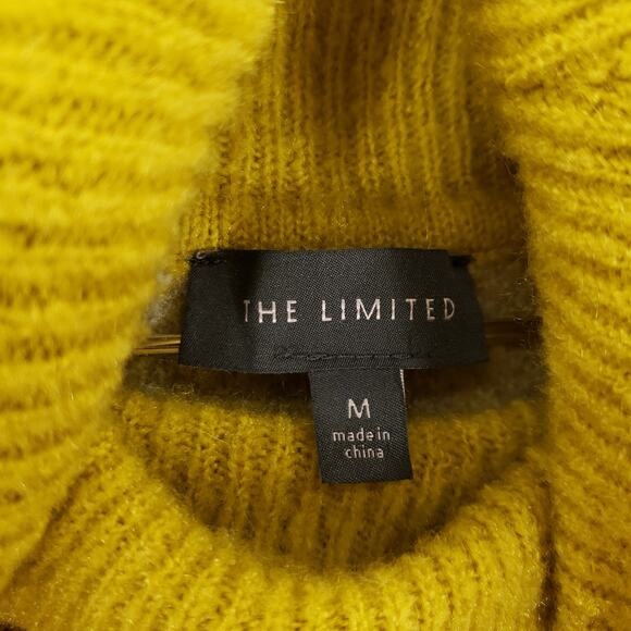 The Limited Sweater Women Medium Yellow Sleeveless Cowl Neck Hi Low Hem Pullover - Picture 7 of 10